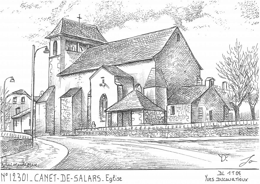 N 12301 - CANET DE SALARS - église